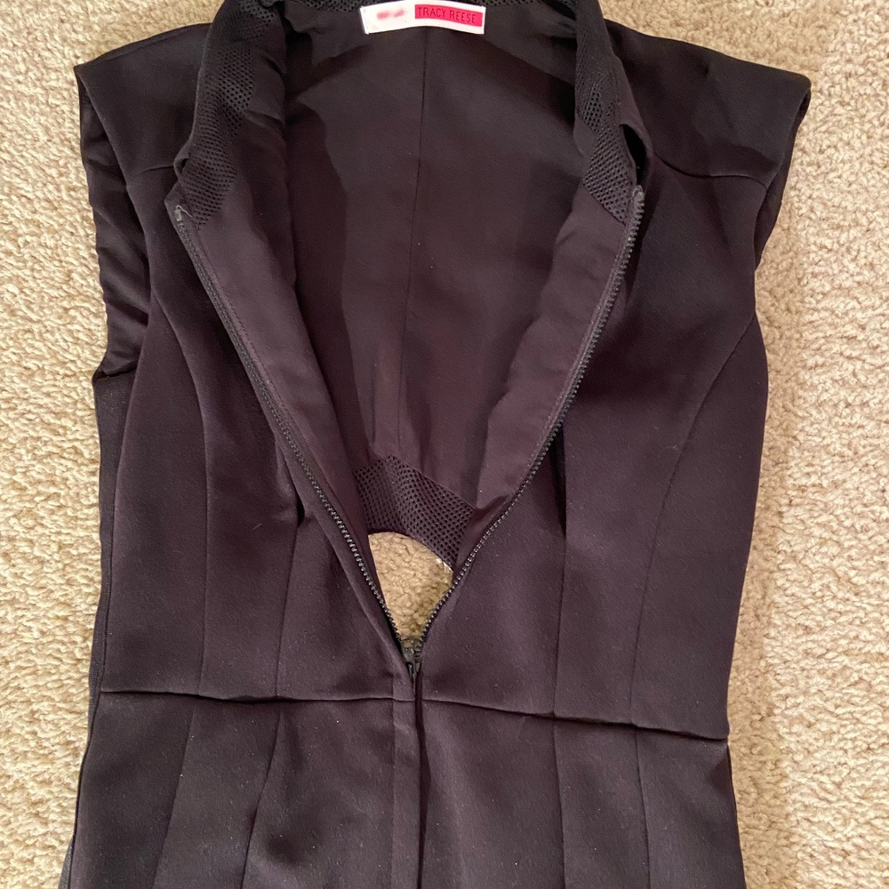 Black Sleeveless Zip-Up Dress by Tracy Reese
